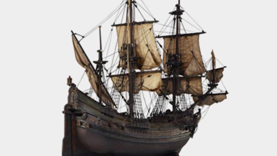 Het fluitschip vrachtschip van de 17de eeuw