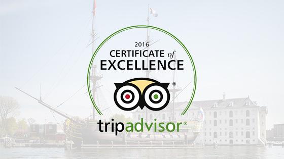 Het Scheepvaartmuseum ontvangt het Tripadvisor ‘Certificate of Excellence’