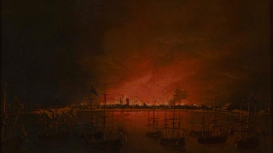 The burning of Sheerness