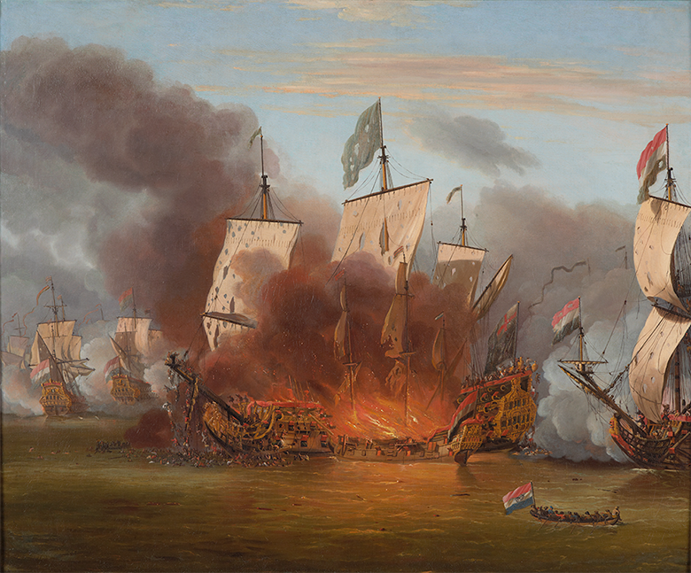 De Slag bij Solebay, Willem van de Velde de Oude