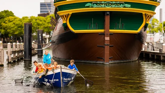 Koningsvissen met Plastic Whale